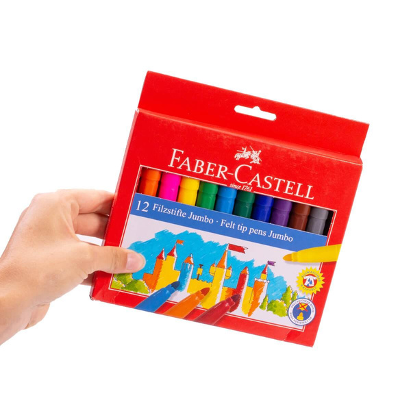 Flamastry Faber Castell Jumbo 12 kolorów