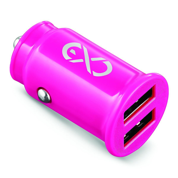 Ładowarka samochodowa Exc Cute uniwersalna 2xUSB 2.4A różowy