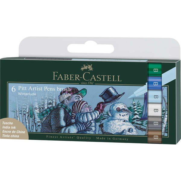 Zestaw pisaków Pitt Artist Pen Winter Faber Castell 6 sztuk