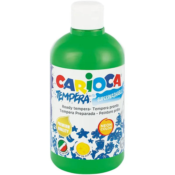 Farba tempera zielona neonowa 500ml Carioca