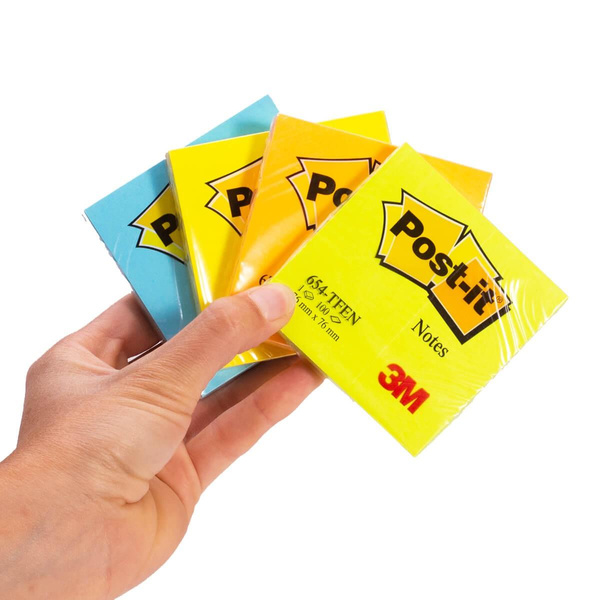 Karteczki samoprzylepne 76x76mm Post-it paleta energetyczna 654TFEN