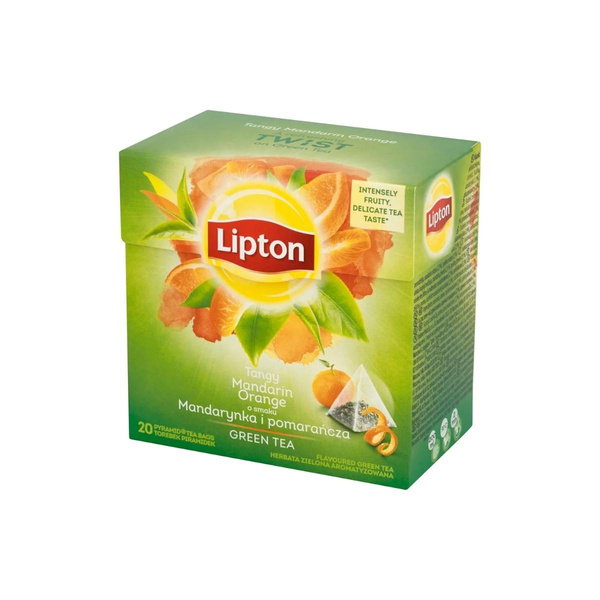 Herbata Lipton zielona pomarańczowa 20 torebek piramidka