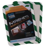 Kieszeń magnetyczna Djois x Tarifold Magneto Safety A4 biało-zielona