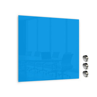 Tablica szklana magnetyczna 100x100cm Memoboards niebieska