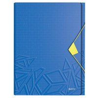 Teczka z przegródkami A4 niebieska 6 przegród PP Urban Chic Leitz