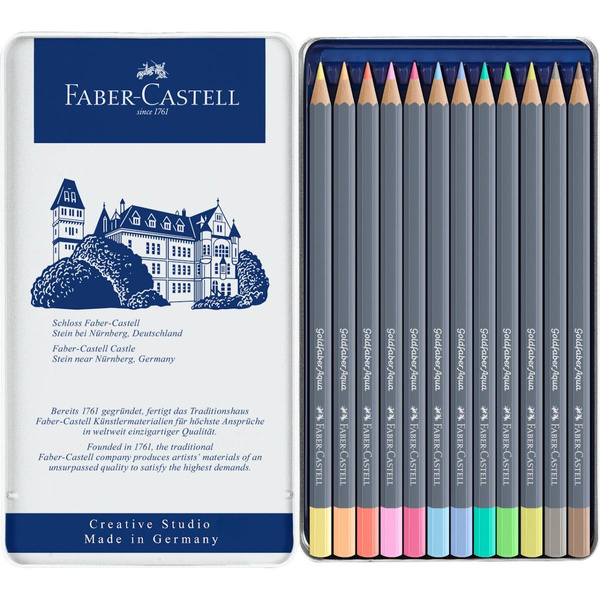 Kredki akwarelowe Faber Castell Goldfaber Aqua Pastel 12 kolorów