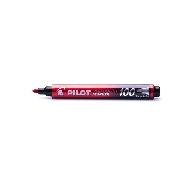 Marker permanentny Pilot 100 końcówka okrągła czerwony