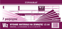 WZ wydanie materiału na zewnątrz (7 pozycyjne) 1/3 A4