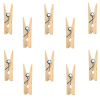 Spinacze drewniane 25mm bezbarwne