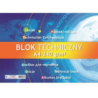 Blok techniczny A4 250g 10 kartek Kreska