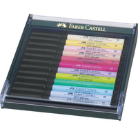 Zestaw pisaków Pitt Artist Pen Brush Faber Castell 12 kolorów kolory pastelowe