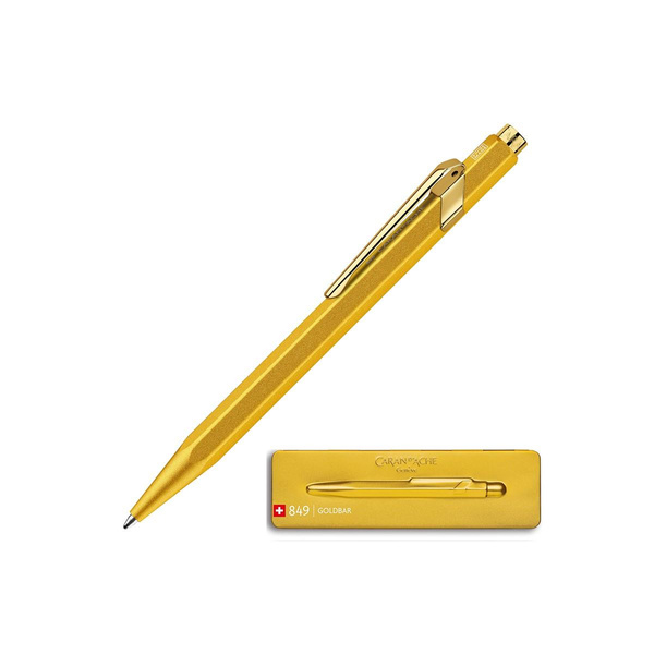 Długopis automatyczny Caran d`Ache 849 Goldbar M w pudełku