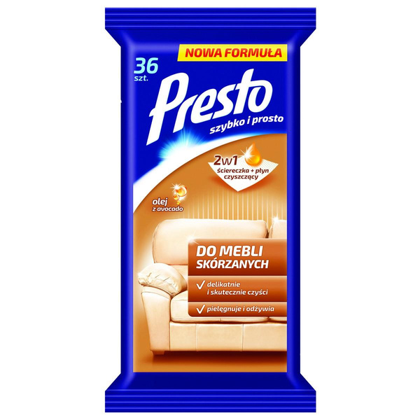 Ściereczki gospodarcze Presto do powierzchni skórzanych