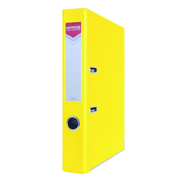 Segregator A4 wąski 55mm z szyną Office Products Officer żółty