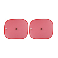 Osłony przeciwsłoneczne na boczne szyby samochodu 36x44 cm czerwone Dunlop