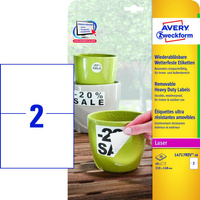 Etykiety samoprzylepne Avery Zweckform Heavy Duty białe 210x148mm usuwalne