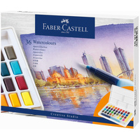 Farby akwarelowe w kostkach 36 kolorów Faber Castell