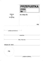 Przepustka stała A7