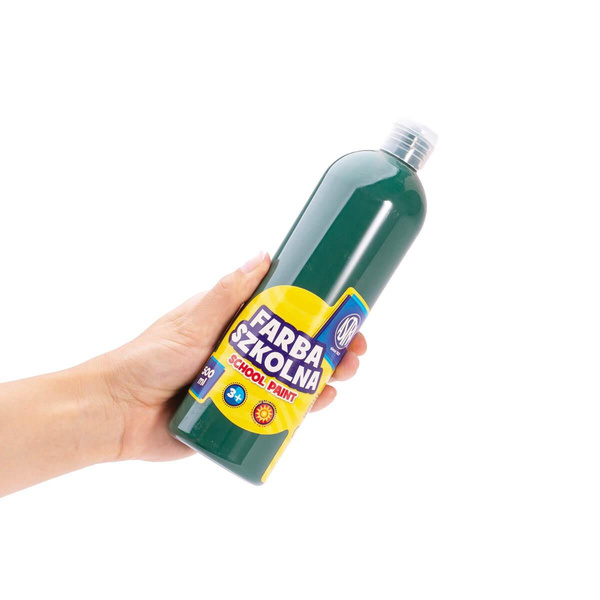 Farba plakatowa w butelce 500ml zielona ciemna Astra