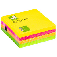 Karteczki samoprzylepne Q-Connect Brilliant kostka samoprzylepna 320 kartek neon