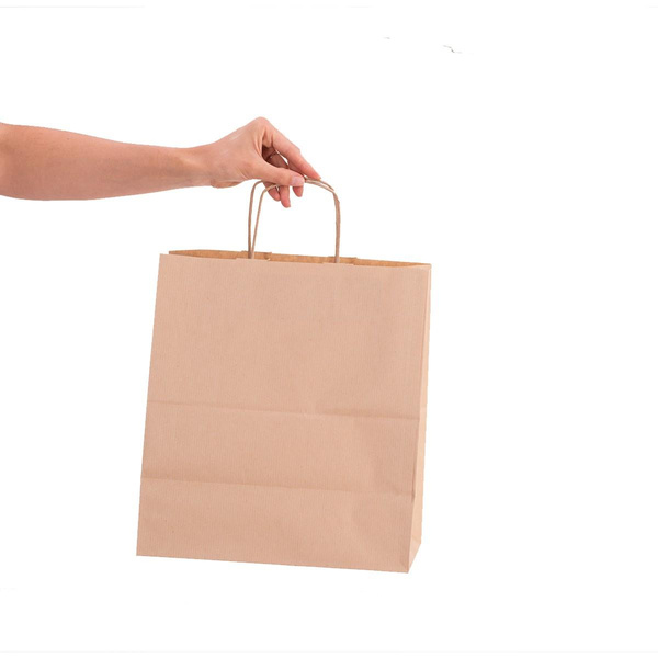Torba papierowa ekologiczna 305x170x340 mm brązowa