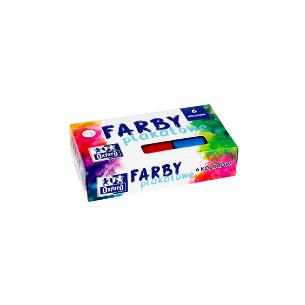 Farby plakatowe 6 kolorów 20ml Oxford