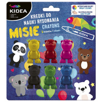 Kredki Misie do nauki rysowania Kidea 6 kolorów