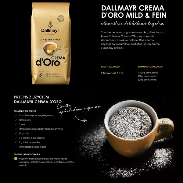 Kawa Dallmayr D'oro Crema ziarnista 1kg