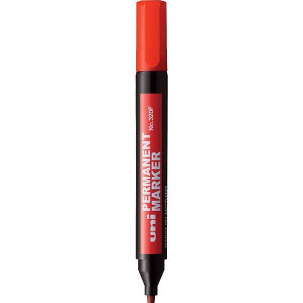 Marker permanentny okrągły Uni 320 czerwony