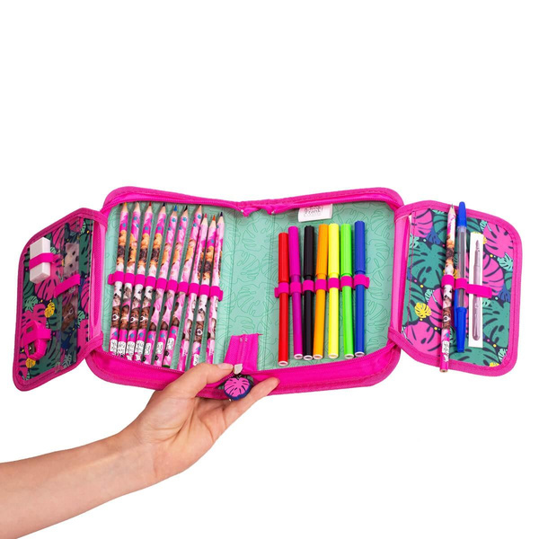 Piórnik z wyposażeniem jednokomorowy Cleo i Frank 20