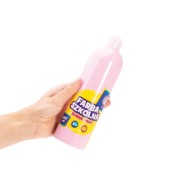 Farba plakatowa w butelce 500ml różowa jasna Astra