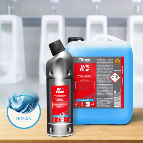 Żel do czyszczenia sanitariatów Clinex W3 Blue 1l