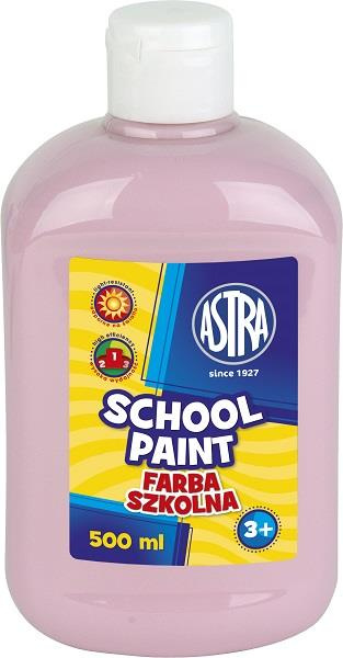 Farba plakatowa w butelce 500ml różowa jasna Astra