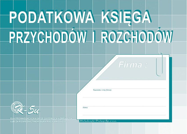 Podatkowa księga przychodów i rozchodów (komputerowa) A4