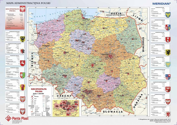 Podkładka na biurko mapa Polski Panta Plast