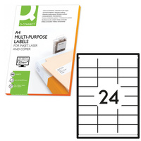 Etykiety samoprzylepne Q-Connect białe 66.0x33.9mm