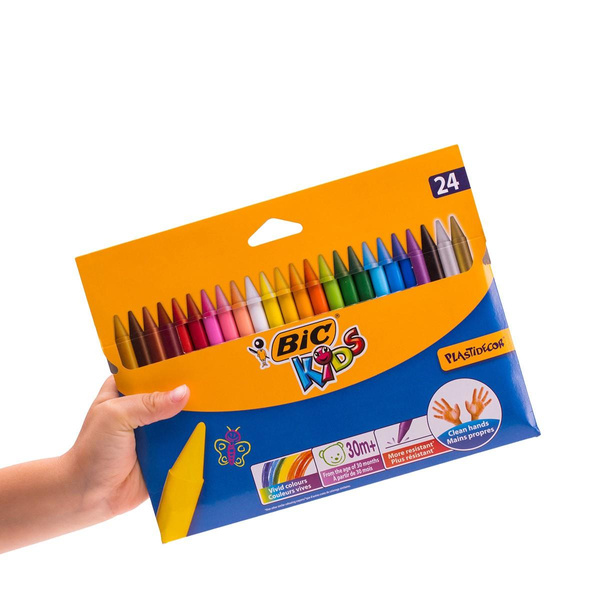 Kredki świecowe Bic Kids Plastidecor 24 kolory