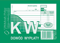 KW Dowód wypłaty A6 wielokopia