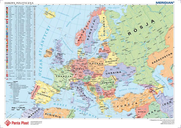 Podkładka na biurko mapa Europy Panta Plast