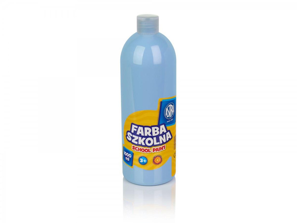 Farba plakatowa w butelce 1l błękitna Astra