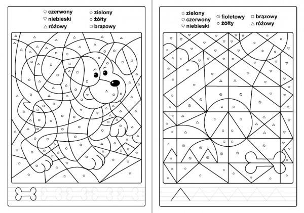 Kolorowanka Łamigłówki - Pokoloruj