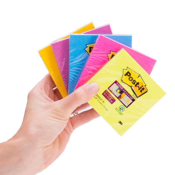 Karteczki samoprzylepne 76x76mm Post-it Super Sticky Ultra 654-12SSUC