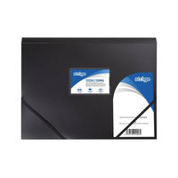 Teczka z gumką Strigo A4 plastikowa PP  czarny