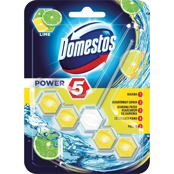 Kostka toaletowa Domestos zawieszka Power 5 Lime