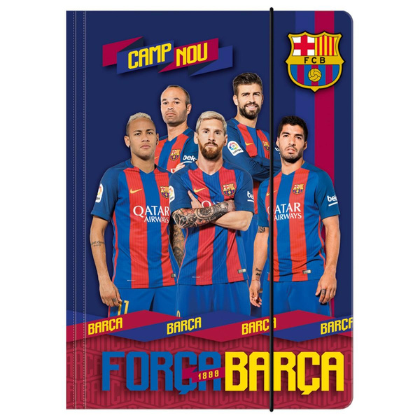 Teczka z gumką dla dzieci A4 FC Barcelona