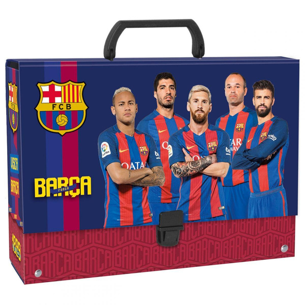 Teczka z rączką gruba dla dzieci FC Barcelona