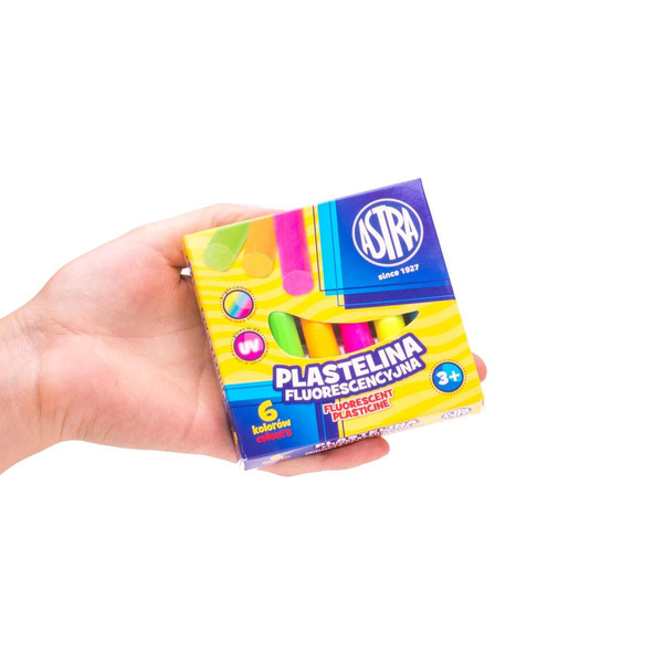 Plastelina Astra 6 kolorów fluorescencyjnych