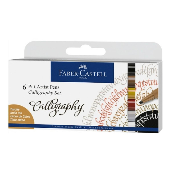 Zestaw do kaligrafii Pitt Artist Pen Faber Castell 6 sztuk