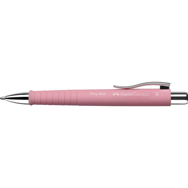 Długopis automatyczny Faber Castell Poly Ball XB różowy jasny