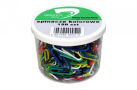 Kolorowe spinacze 28mm słoiczek Dalprint